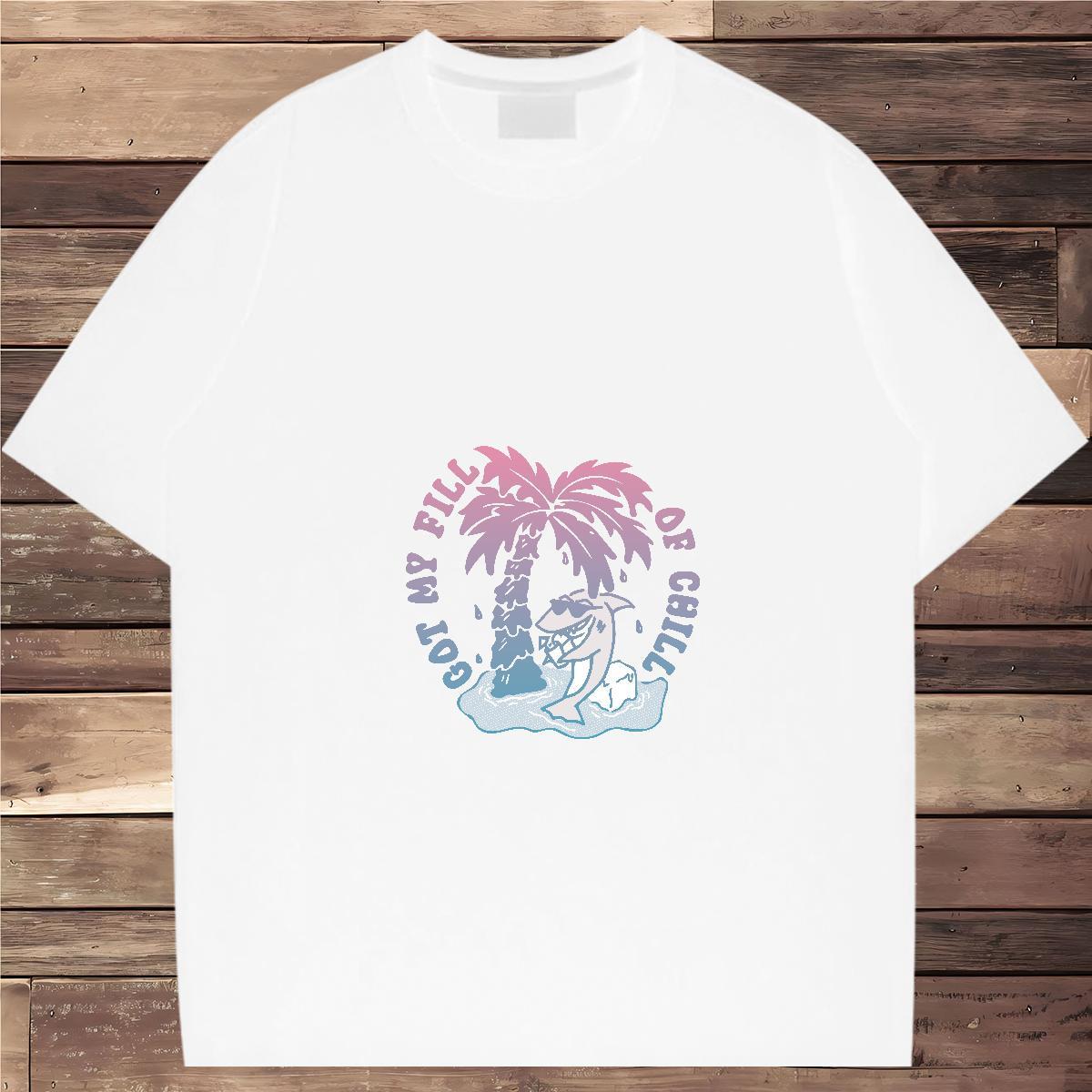 Soft T Shirts Men 230g 100% Cotton tree Casual Beach Oversized 3XL 4XL Round Neck Short Sleeve Tshirt for Man Woman 2024 Summer Wear