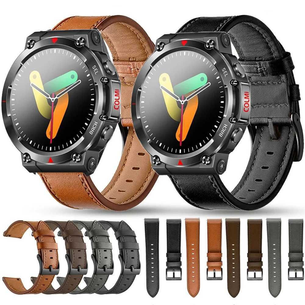 22mm Leather Strap Watchband for COLMI V70 Smart Wriststrap Quick Releas Bracelet for COLMI V70 Watch Accessories Z240824