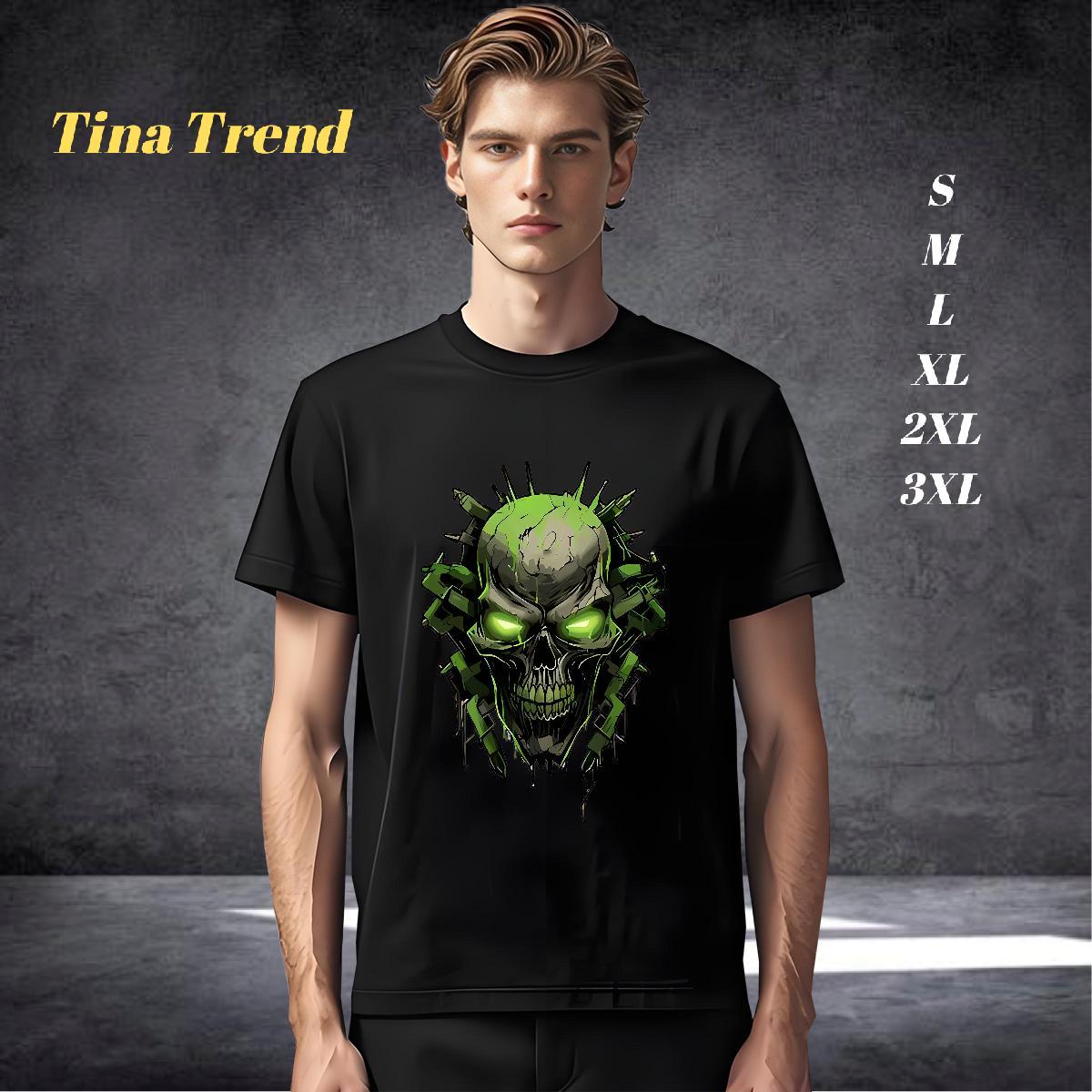 Cool T Shirt For Man 230g 100% Cotton skull Beach Floral Print Breathable Men Clothes T-Shirt Factory Direct Tee Shirt