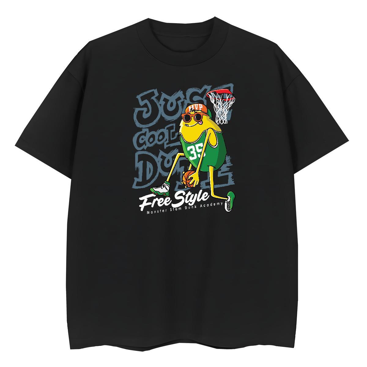 Nice Couples T Shirts 230g Pure Cotton role High Street Hip Hop T Shirt For Woman Breathable Crew Neck Plus Size Cartoon Tops Shirt