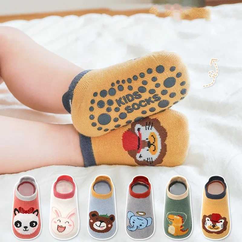 Children Baby Girls Boys School Cotton Ankle Socks Home Trampoline Short Socks Kids Toddler Cute Floor Sport Non-slip Socks CL240824
