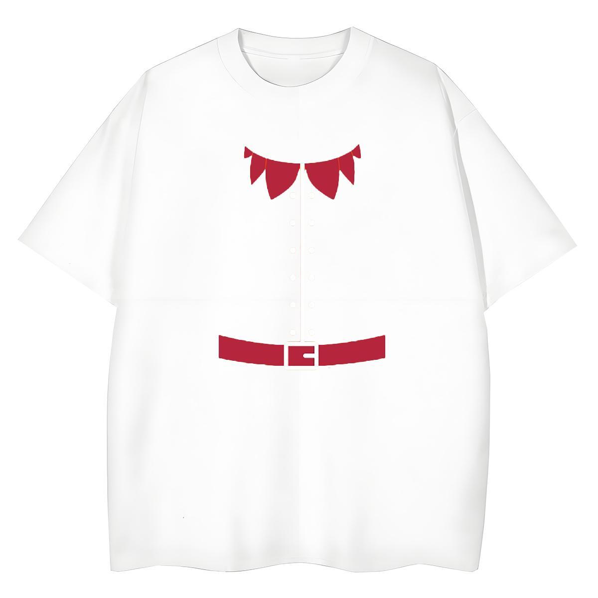 2024 DIY Men Clothes T-Shirt Christmas Street Casual 230g Cotton Wear Breathable Soft Loose Fit Mens T Shirts DIY Printed