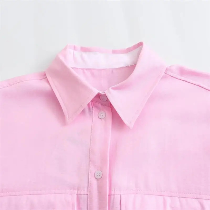 Blouses Womens Shirts Chic Patchwork Elegant Short Long-Sleeved Shirts Spring Street Joker Student Tops 240823