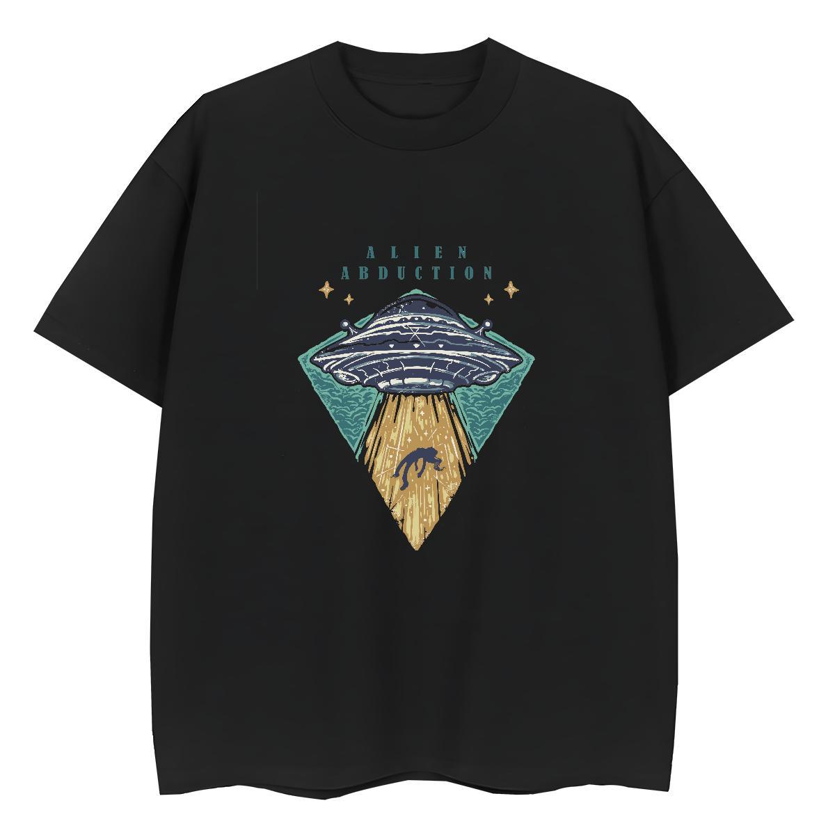 Nice Women Tees 230g 100% Cotton UFO Street Wear Woman T Shirts Short sleeve Soft Black White Tshirts