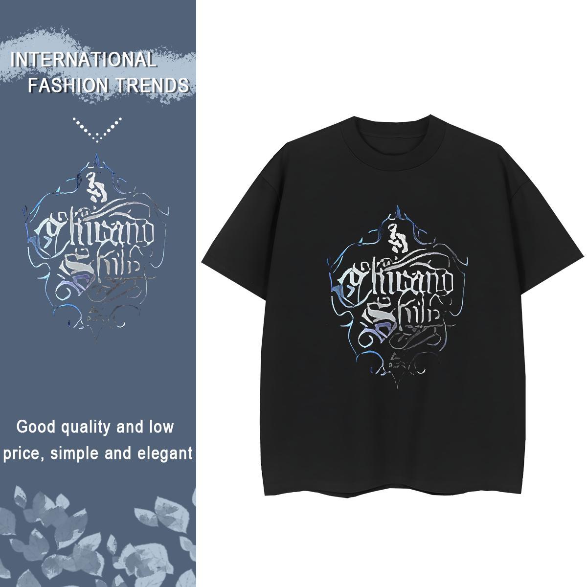5A Lady T shirt 230g Pure Cotton letter Daily Outfit Womens T Shirts Breathable Crew Neck Skull Tops