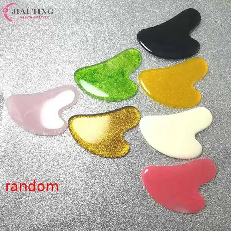 Multicolor Resin/Jade Facial Beauty Scraping Massage Tool Firm Skin Care Face Gua Sha SPA Physical Therapy Gue Anti Wrinkle Tool CL240824