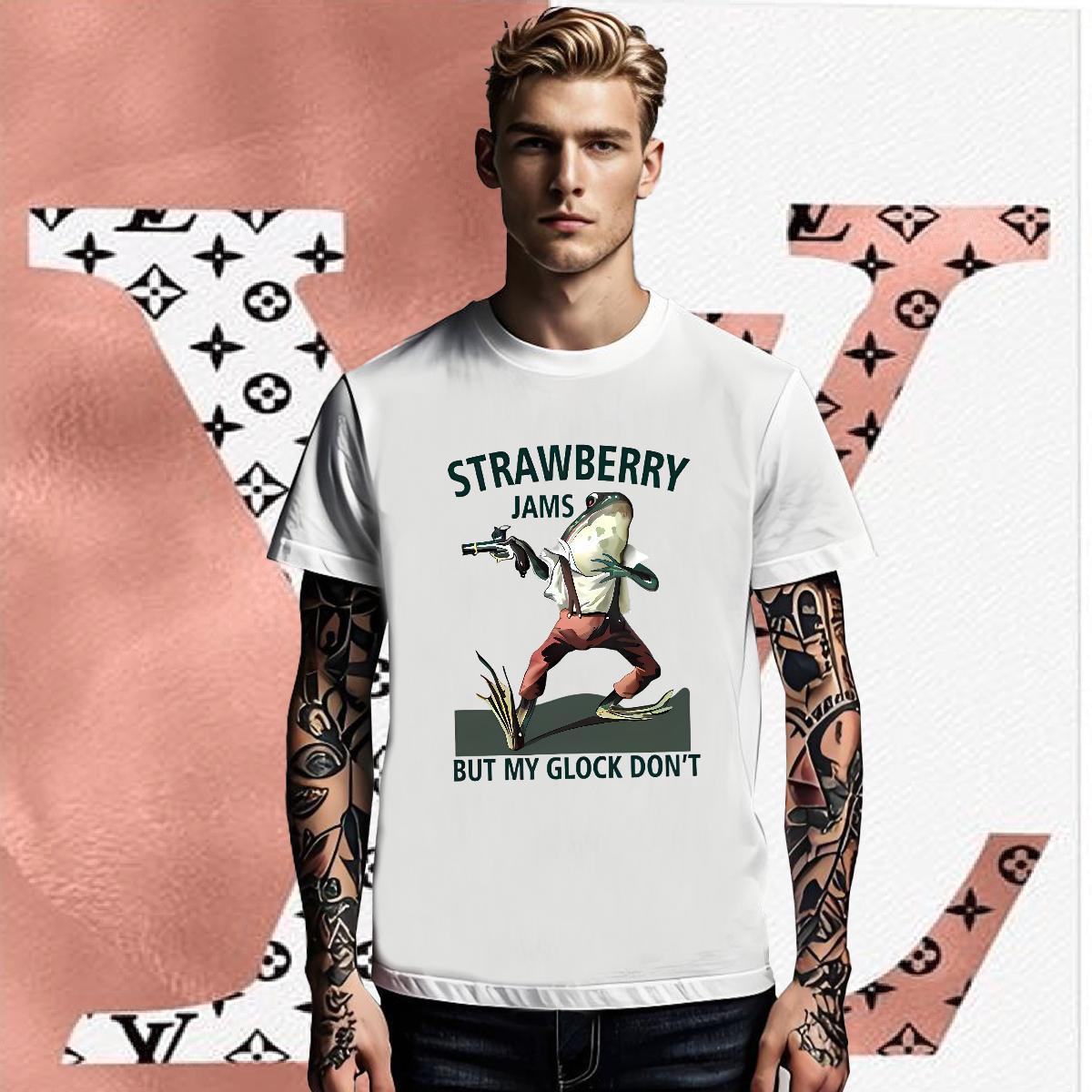 New Arrival Men Clothes T-Shirt Frog Daily Wear 230g Pure Cotton Tops Shirt Crew Neck Classic T shirt Custom Print Plus Size