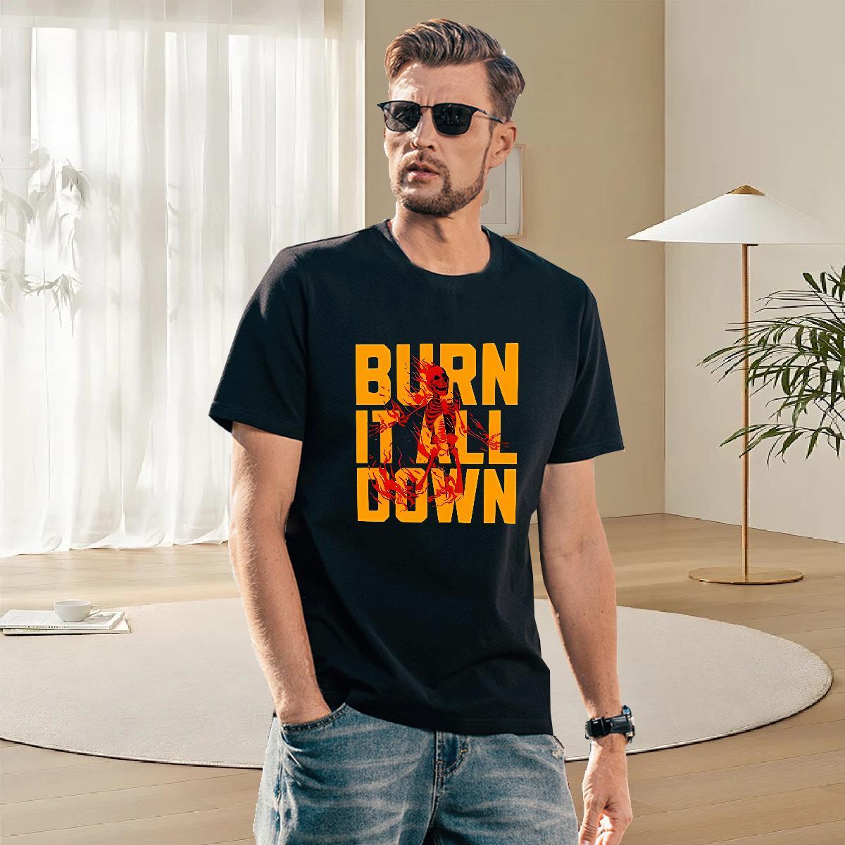 Unisex Man T Shirts 230g Cotton halloween Hip Hop Anime Short Sleeve Soft Tshirts Fashion New Tees