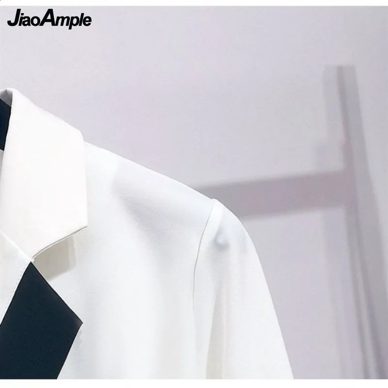 White Shirt Top Midi Skirt Two-piece Womens Professional Suit Korean Fashion Elegant Blouse Dress Set Female Clothes 240823