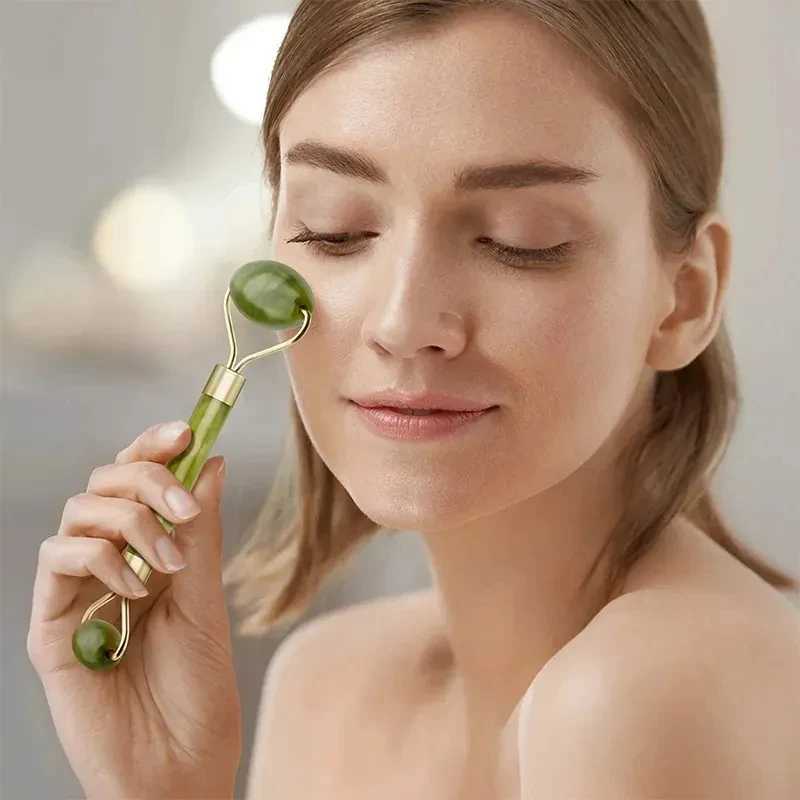 3pcs Natural Xiuyu Jade Roller Gua Sha Set Natural Stone Guasha Board Body Massage Facial Scraping Skin Care Tools CL240824