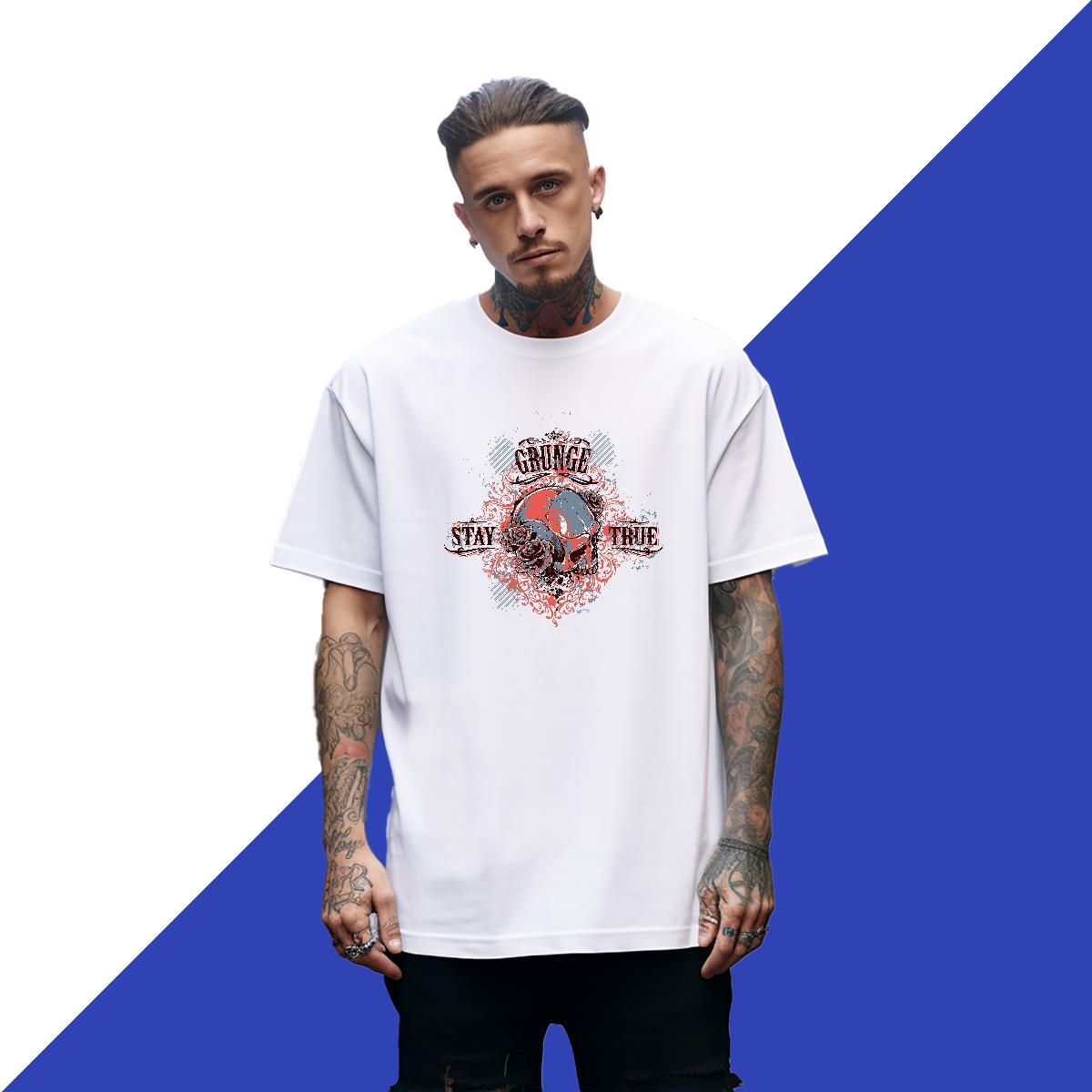 Brand T-Shirts 230g Cotton skull Sport Customized Breathable Soft Tshirt for Man Woman 2024 Designer Tops Shirt