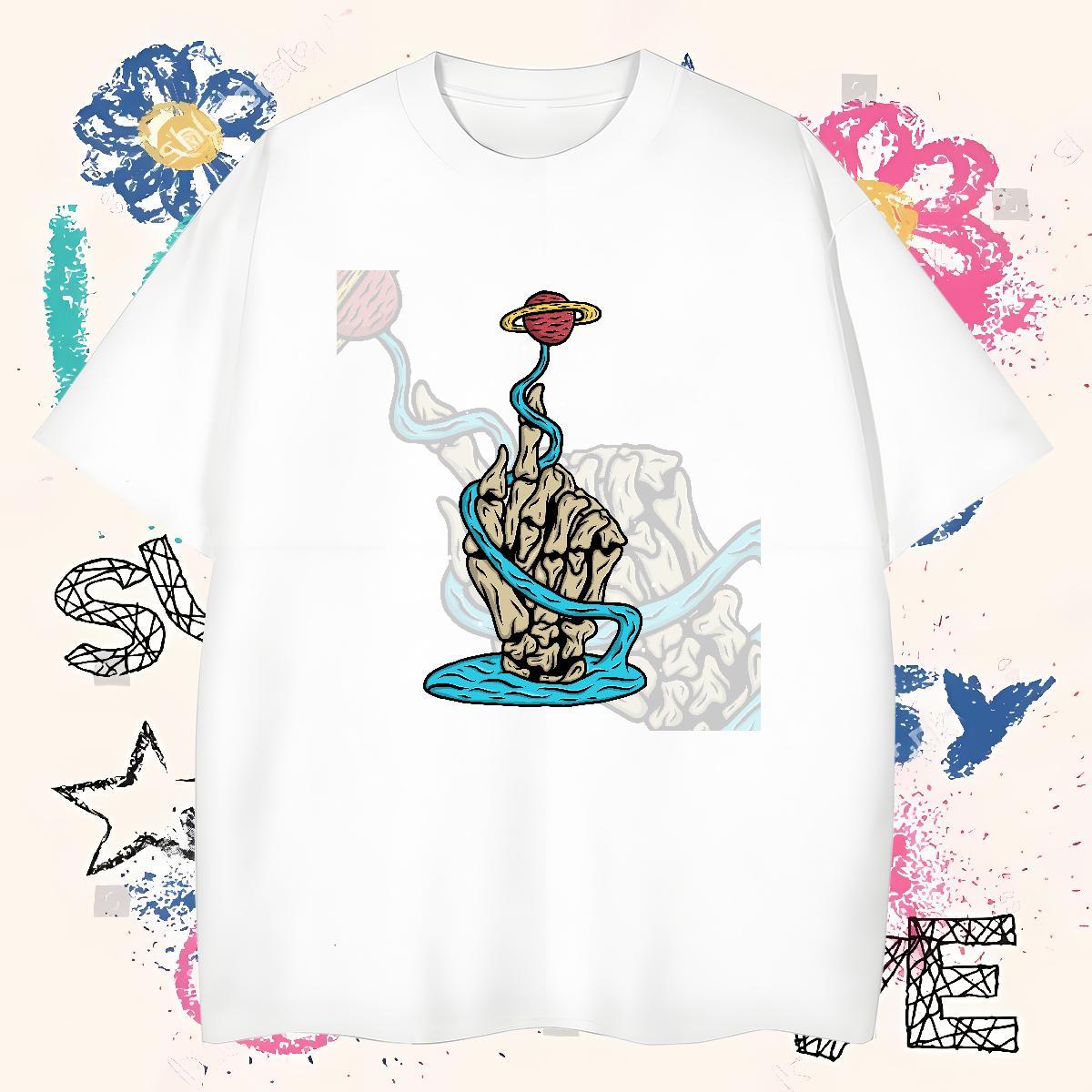 Cool Mens T Shirts 100% Cotton 230g ET Daily Outfit Custom Print Oversized Breathable Crew Neck Men Tshirts New Arrival Clothes