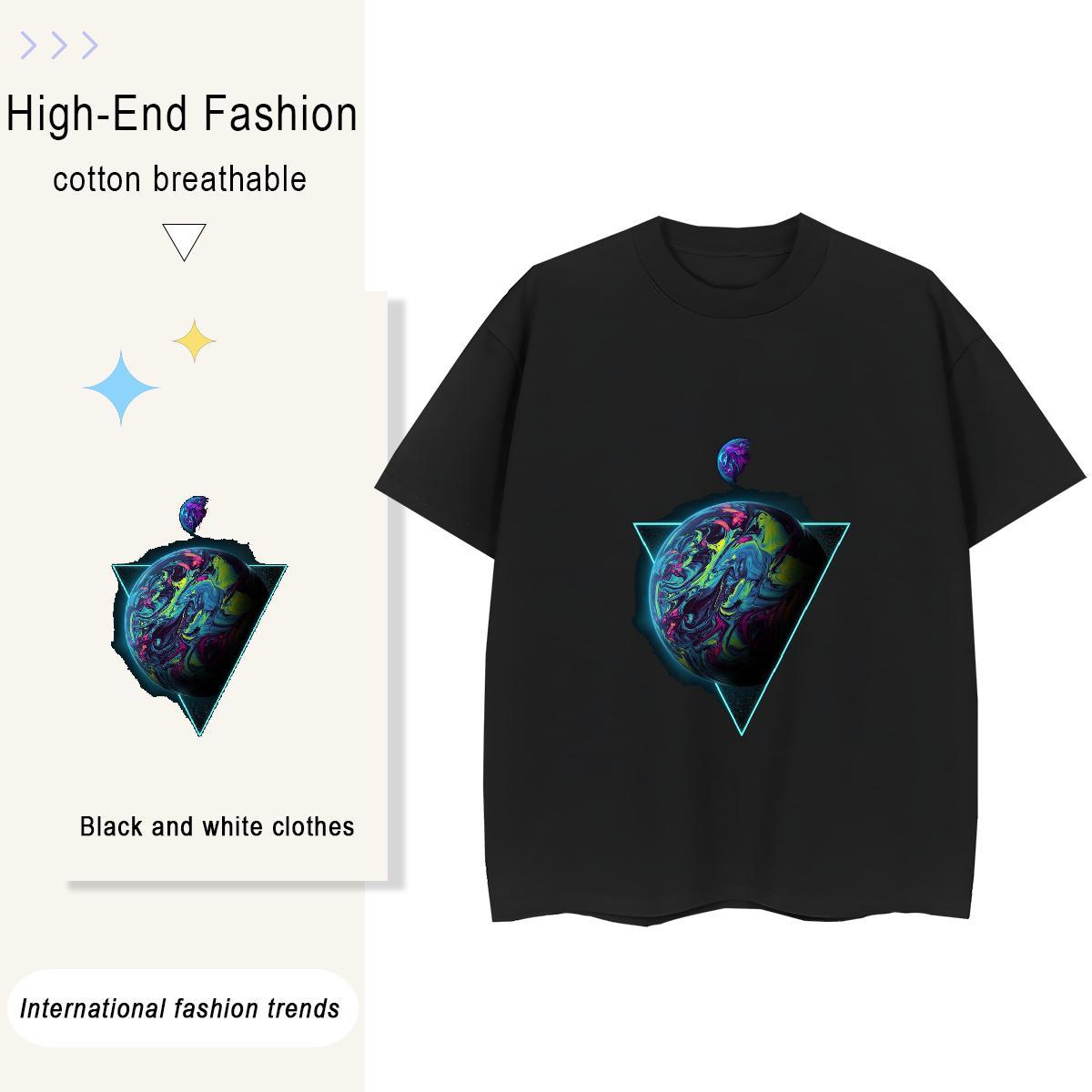 Unisex Unisex Tshirts 230g Cotton universe Home Outdoor Woman T Shirts O Neck Short Sleeves Custom Printed Clothes Shirt