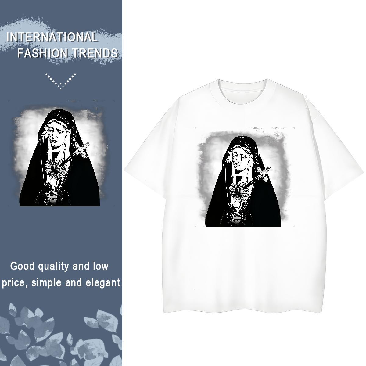 Designer Lady T shirt 230g Cotton nun Street Womens T Shirts Breathable Soft Anime Top Shirts