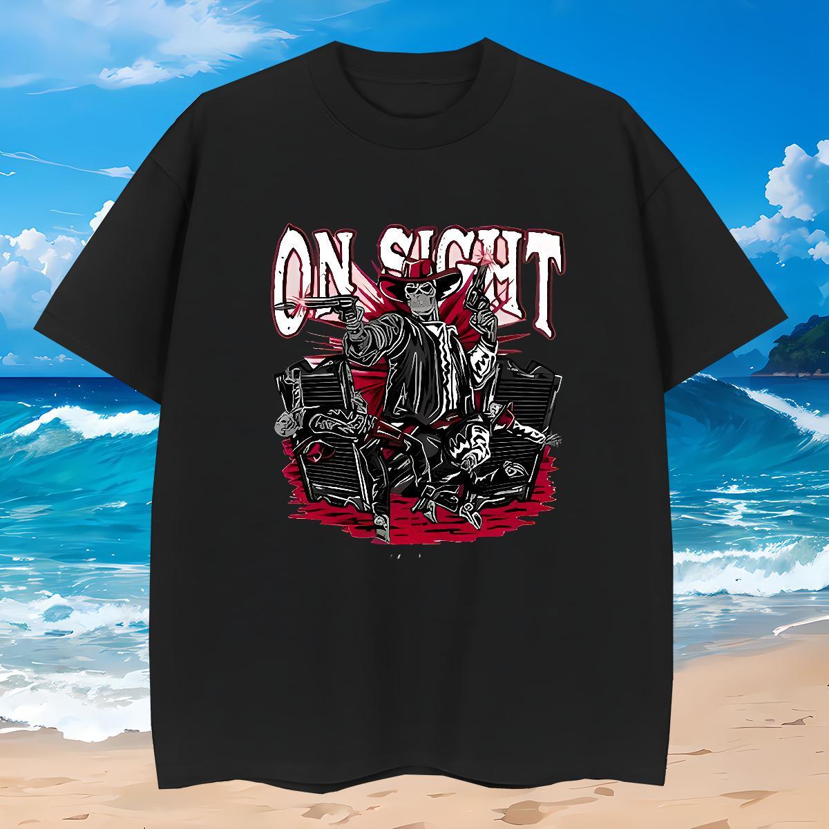 Free Shipping Man T Shirts 100% Cotton 230g skull Hip Hop Graphic Crew Neck Tshirt for Man Woman 2024 Designer Tee Shirt