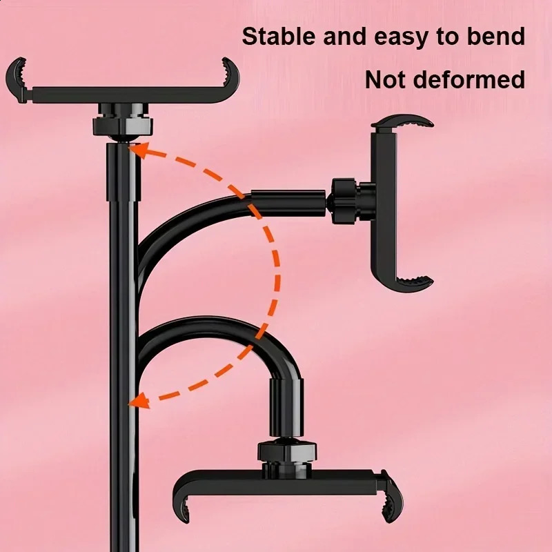 Universal Lazy Bracket Mobile Phone Holder Gooseneck Stand Stents Flexible Bed Desk Table Clip Bracket for Smartphone Holder 240823