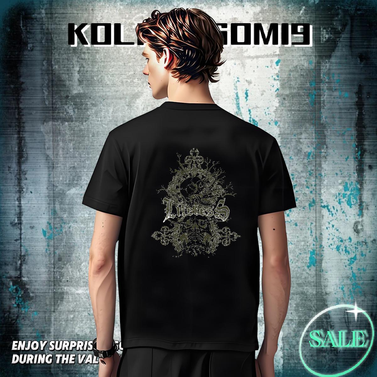 TOP Quality Men T Shirts 230g Cotton skull Sports Casual Floral Print Short Sleeve O-Neck Tshirt for Man Woman Designer Tee Shirt