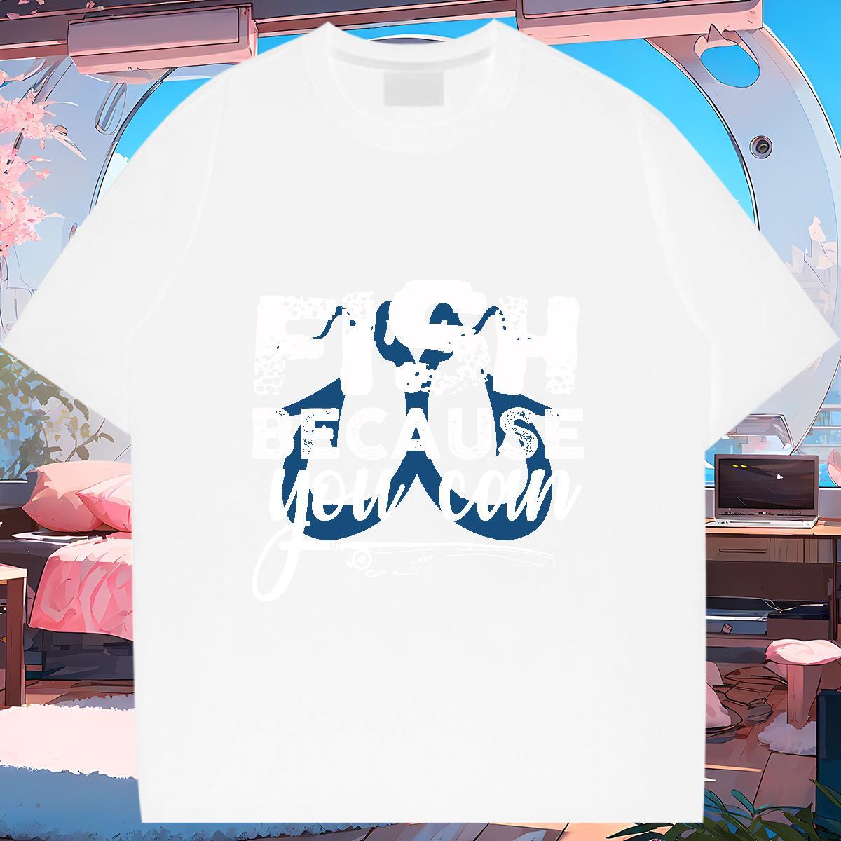 Soft Women Tshirts 230g Pure Cotton fish Hip Hop T-Shirts for Women Breathable Soft White Plus Size Clothings