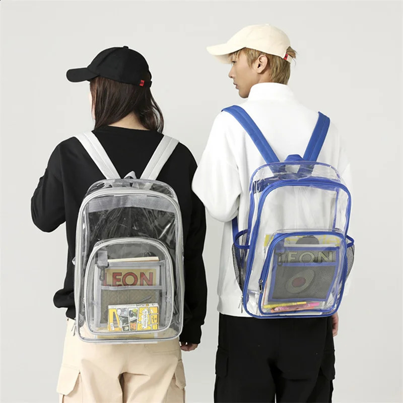 1 piece/3 pieces womens backpack transparent PVC bag transparent backpack teenage student transparent school backpack 240824