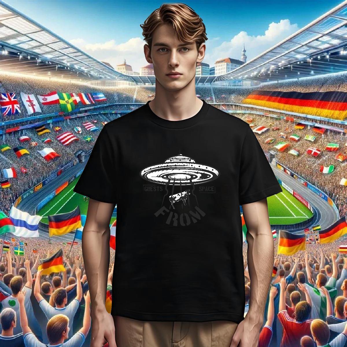 Brand T shirt 230g Cotton UFO Street Oversized 3XL 4XL Breathable Crew Neck Men Tees DIY Tee Shirt