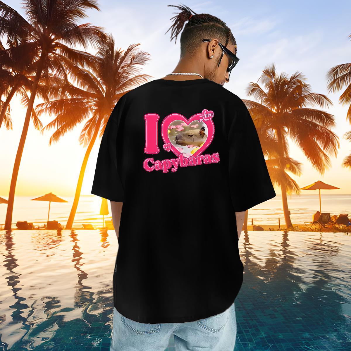 Free Shipping Mens T Shirts 100% Cotton 230g letter Sport Black Oversized Round Neck Short Sleeve Men Tops Tees Designer Tshirts