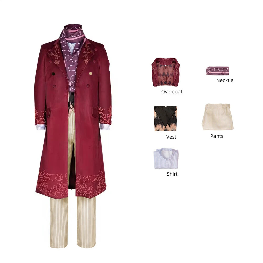 Willy Loompa Oompa disguised chocolate factory cosplay costume mens fancy uniform childrens Halloween party set 240823