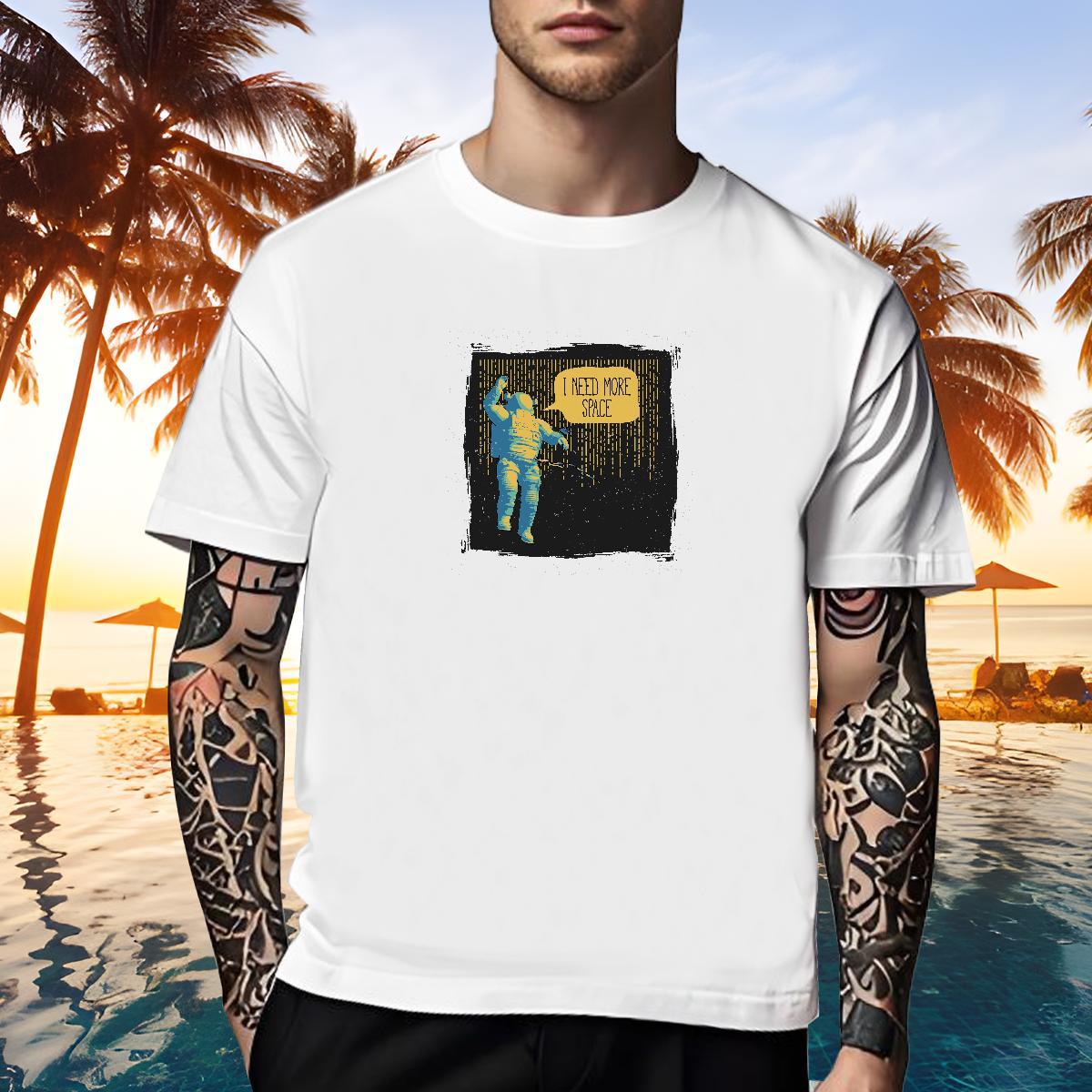 Soft T shirt 230g Pure Cotton spaceman Street wear Hip Hop Plus Size Custom Breathable Short Sleeve Tshirts Fashion New Tees Shirts