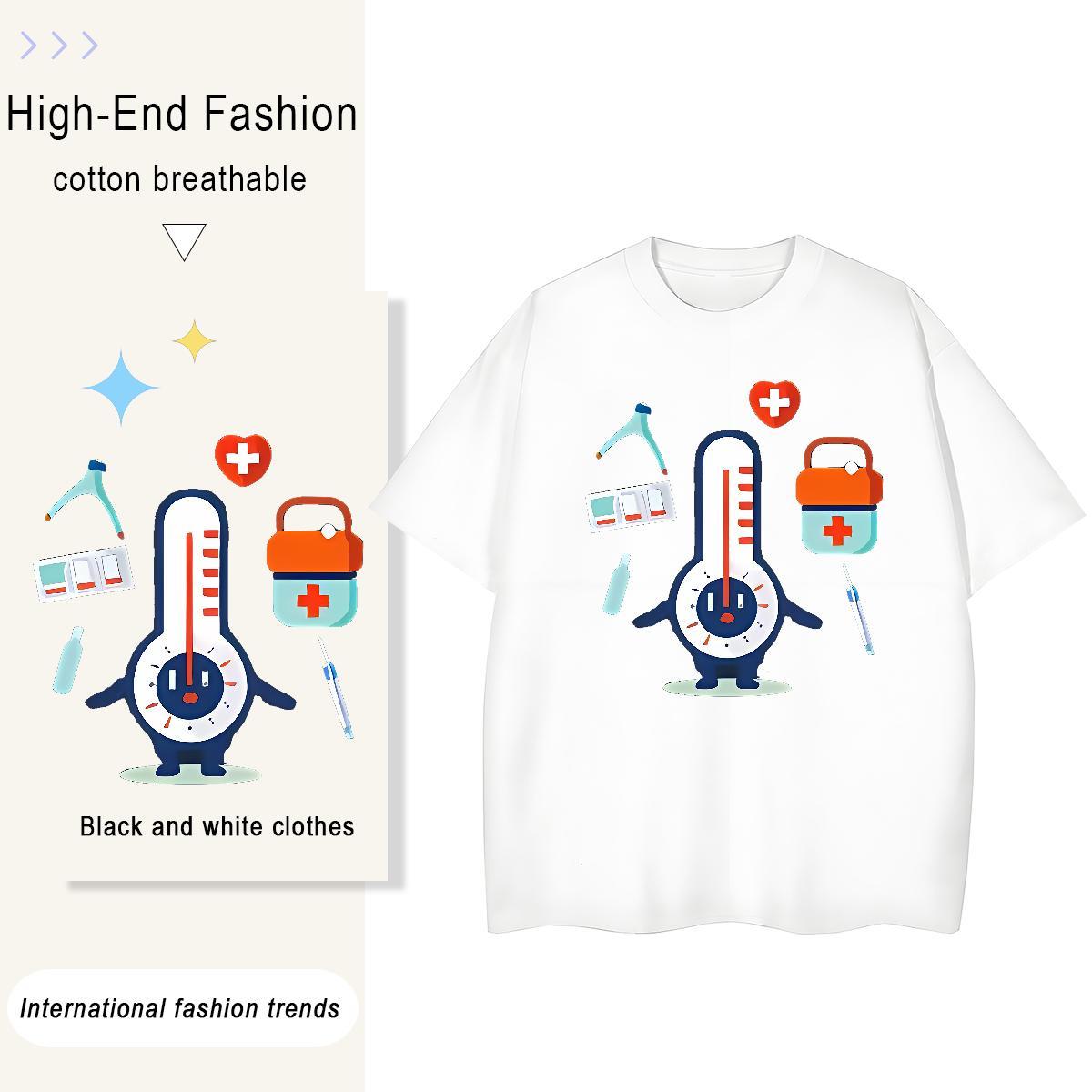 High quality Tshirt for Man Woman 230g 100% Cotton icon Hip Hop Street Women T Shirts Crew Neck Breathable DIY Printed Wear