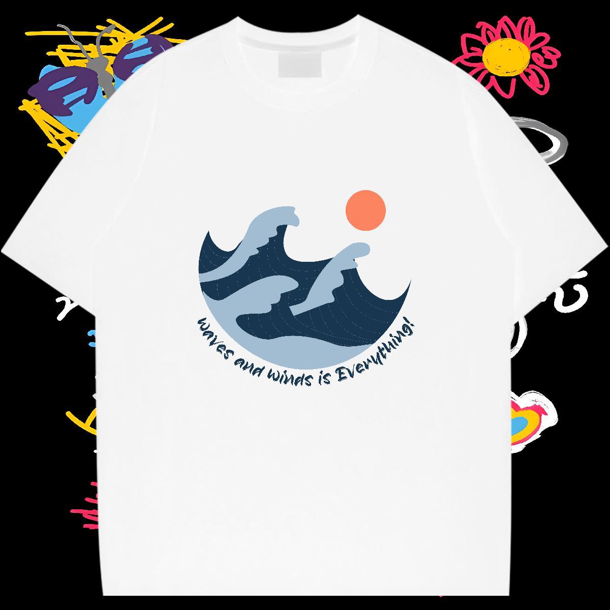 Classic T-Shirts for Men 100% Cotton 230g beach Home Outdoor DIY Logo Oversized Short Sleeve O-Neck Tshirt for Man Woman Fashion Designer Tees Shirts