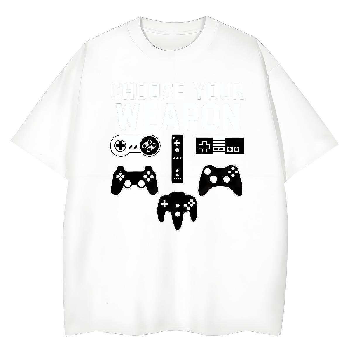 Loose fit Couples T Shirts 230g Pure Cotton amusement game Sports Street Wear T-Shirts Breathable Short Sleeve Custom Print Oversized Tops Tees