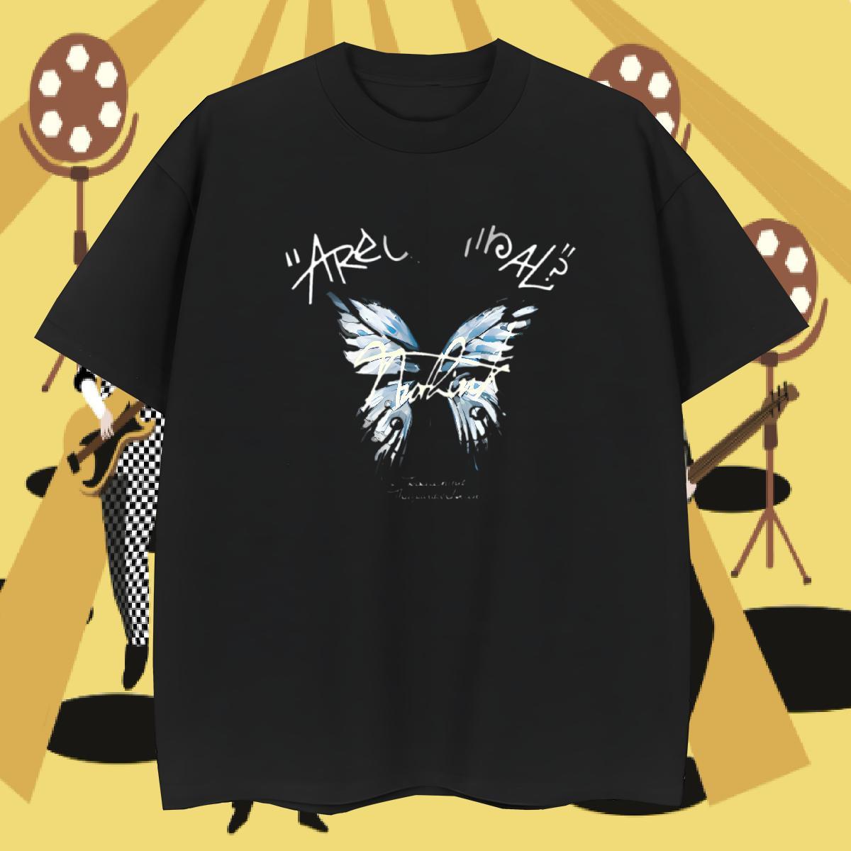 New Designer Men Tshirts Butterfly Beach 230g Pure Cotton Tees Round Neck Short Sleeve Cool Design T Shirts Men Customized Print