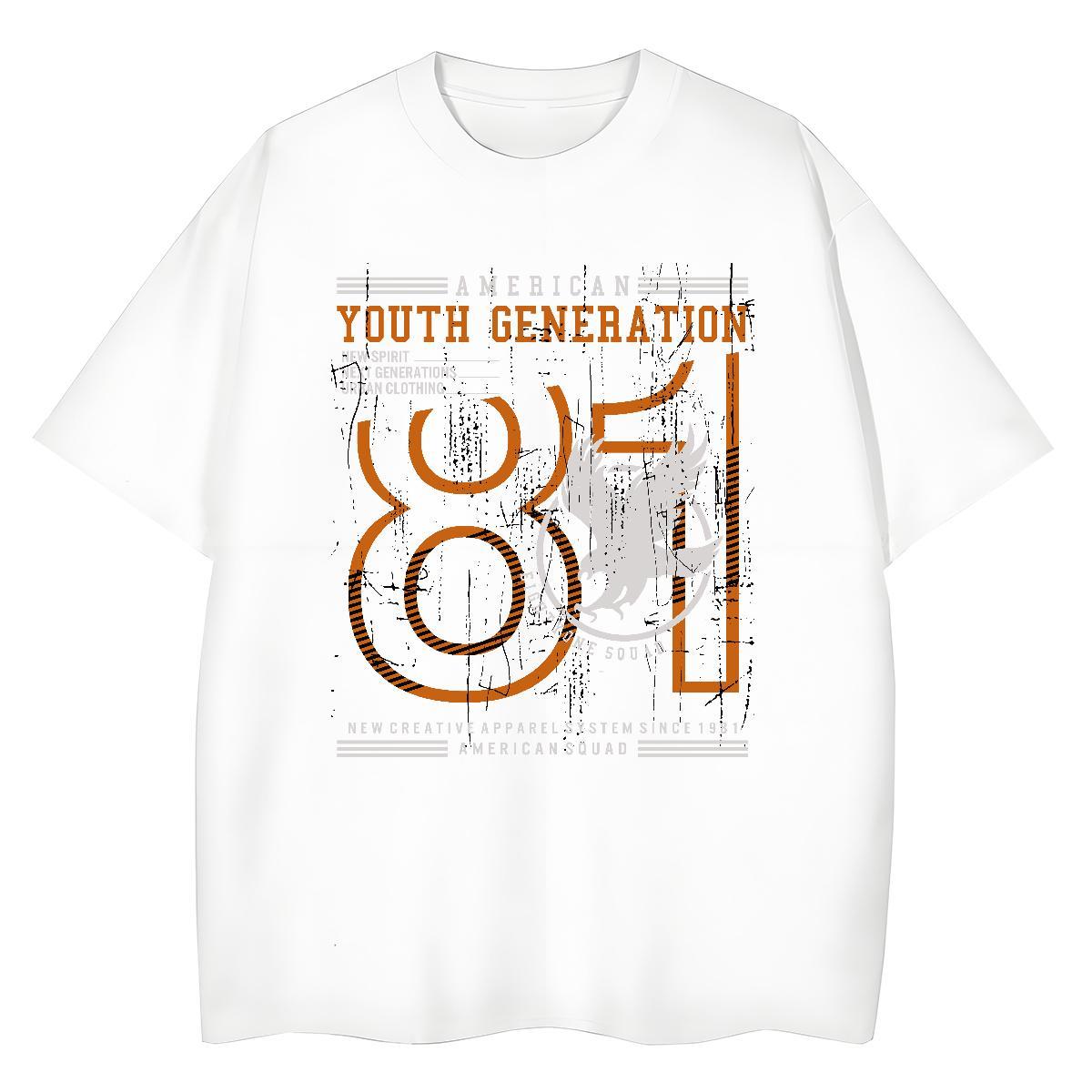 5A Women Tees 230g Pure Cotton letter Daily Wear T Shirts Women Short Sleeve O-Neck Floral Print Clothes Shirt