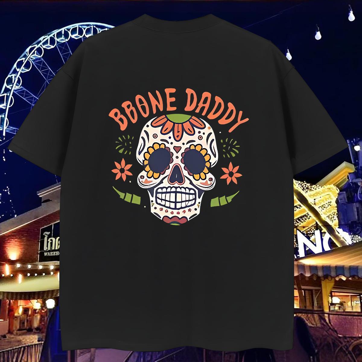 High Quality T Shirts Men 230g Cotton skull Street Casual Custom Print Plus Size Breathable Short Sleeve Mens Tshirts Classic Tee Shirt