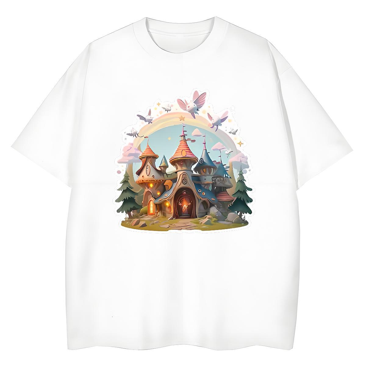 5A Women Tshirts 100% Cotton 230g Painting Street Casual T-Shirts for Women Short sleeve Soft DIY Printed Polos