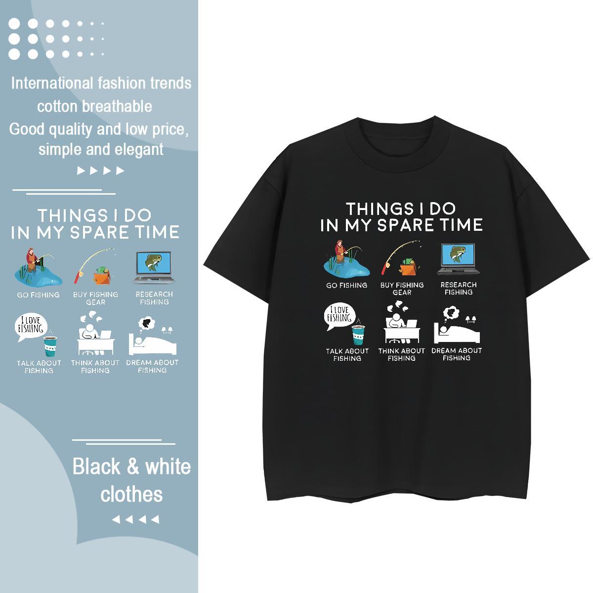 Comfortable Couples T Shirts 230g Cotton english Daily Outfit T shirt Breathable Custom Print Plus Size Top Shirts