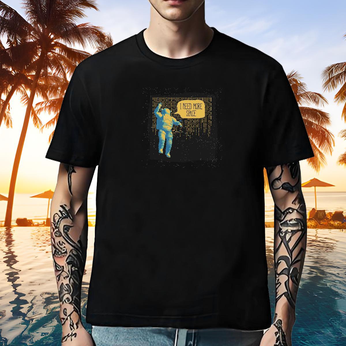 Soft T shirt 230g Pure Cotton spaceman Street wear Hip Hop Plus Size Custom Breathable Short Sleeve Tshirts Fashion New Tees Shirts