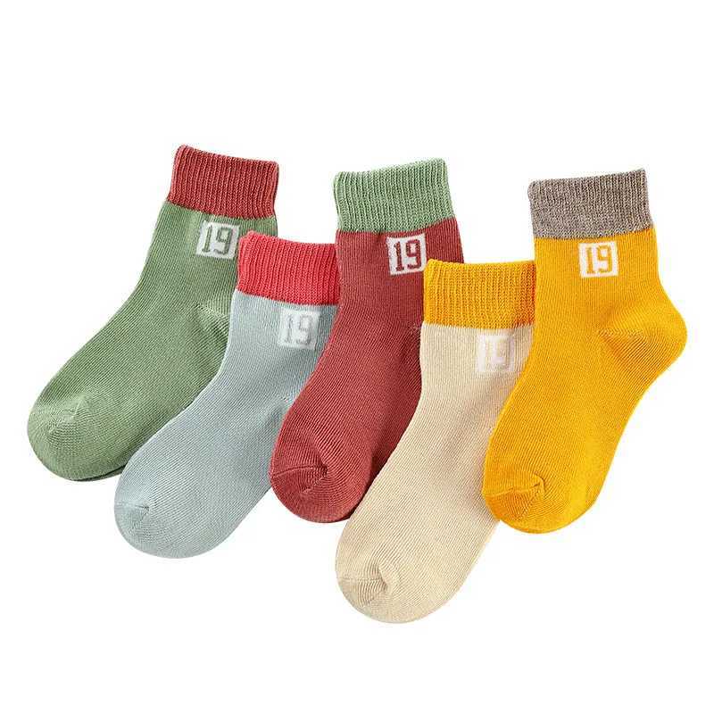 5 Pairs Per Lot Kids Socks Autumn Winter Children Cotton Cartoon Baby Girls Boys Fashion Socks 1 2 3 4 5 6 7 8 9 Years CL240824