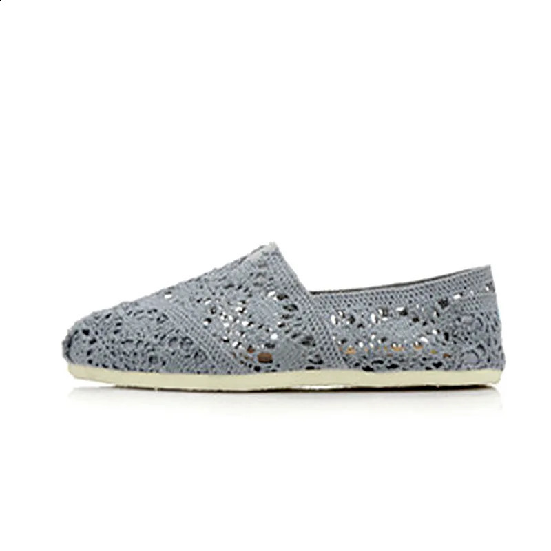 STG S womens casual lace hollow flat shoes fall in spring and summer womens fashionable mesh breathable shoes 240823