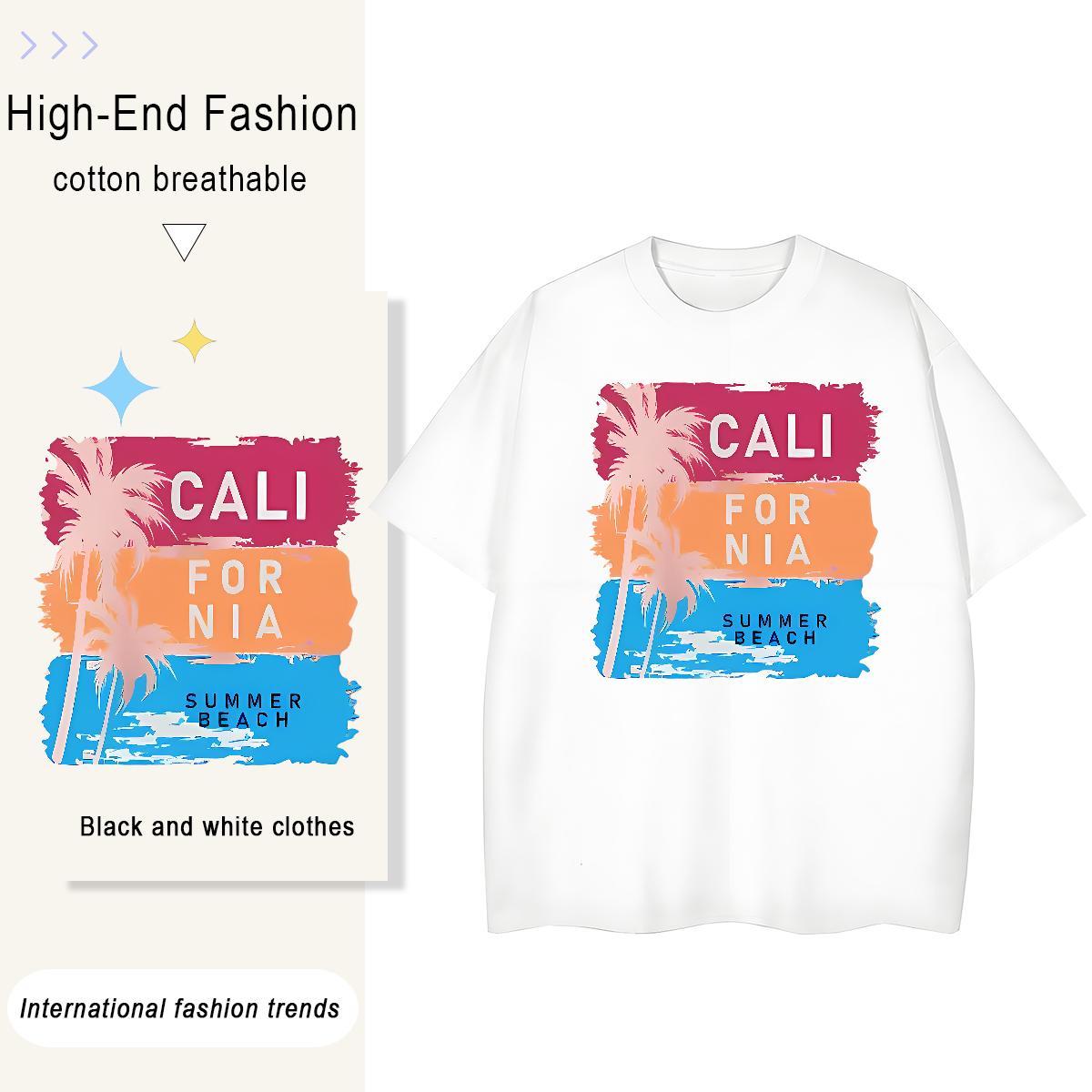 Fashion Tshirt for Man Woman tree Anime Printing Street 230g 100% Cotton Clothes Breathable Crew Neck Loose Fit T-Shirts Cartoon Print
