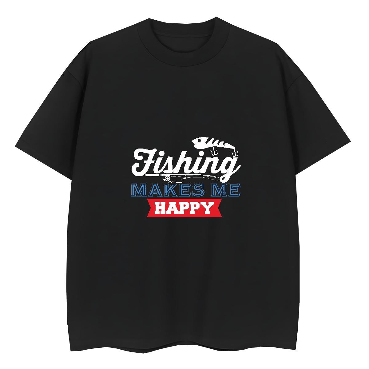 Brand Couples T Shirts 230g Cotton fish Spring Summer T-Shirts Round Neck Short Sleeve Anime Print Clothes