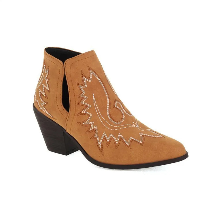 Pointy Boot Womens Rubber Shoes Winter Rain Boots Womens Pointe Med 2024 Autumn Ankle Womens Pointed Toe Square Heel S 240823