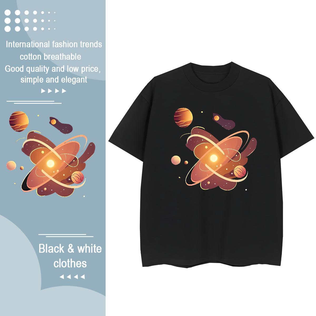 5A Woman Tshirt 230g Cotton icon Casual T-Shirts Crew Neck DIY Logo Tops Tees