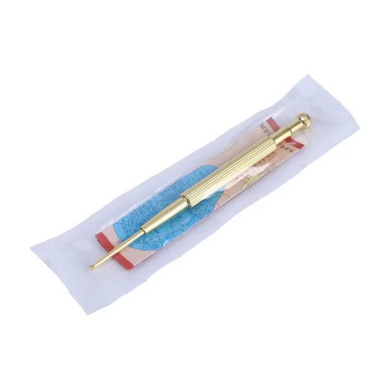 Facial Reflexology Massage Tool Retractable Acupuncture Pen Double Headed Spring Ear Care Tool Point Probe Pen Massager for Face CL240824