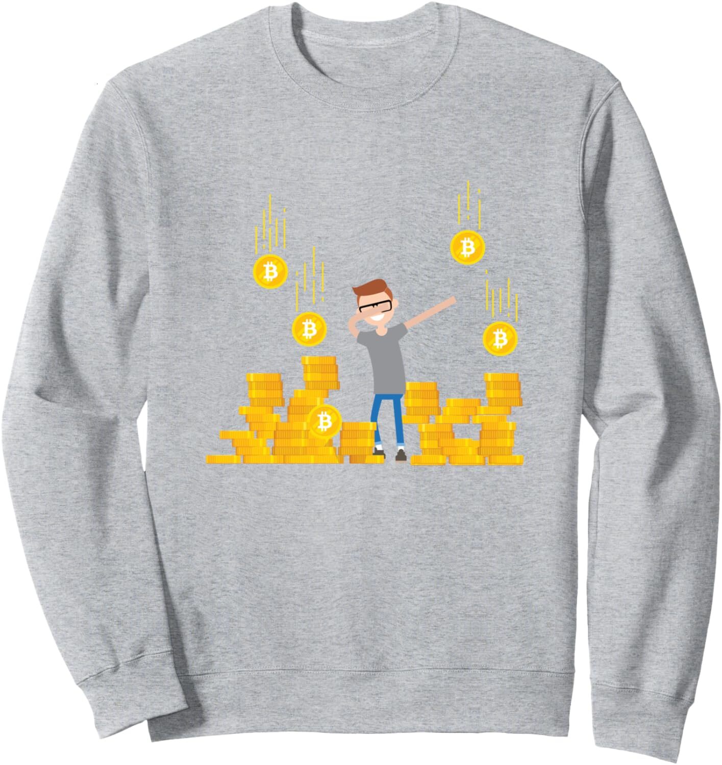 Long Sleeve Shirts For Men Sweatshirt Man Mining Crypto And Dabbing Bitcoin Geek Gift Sweatshirt T Shirt Tee Streetwear Casual Tops Clothes Free shipp
