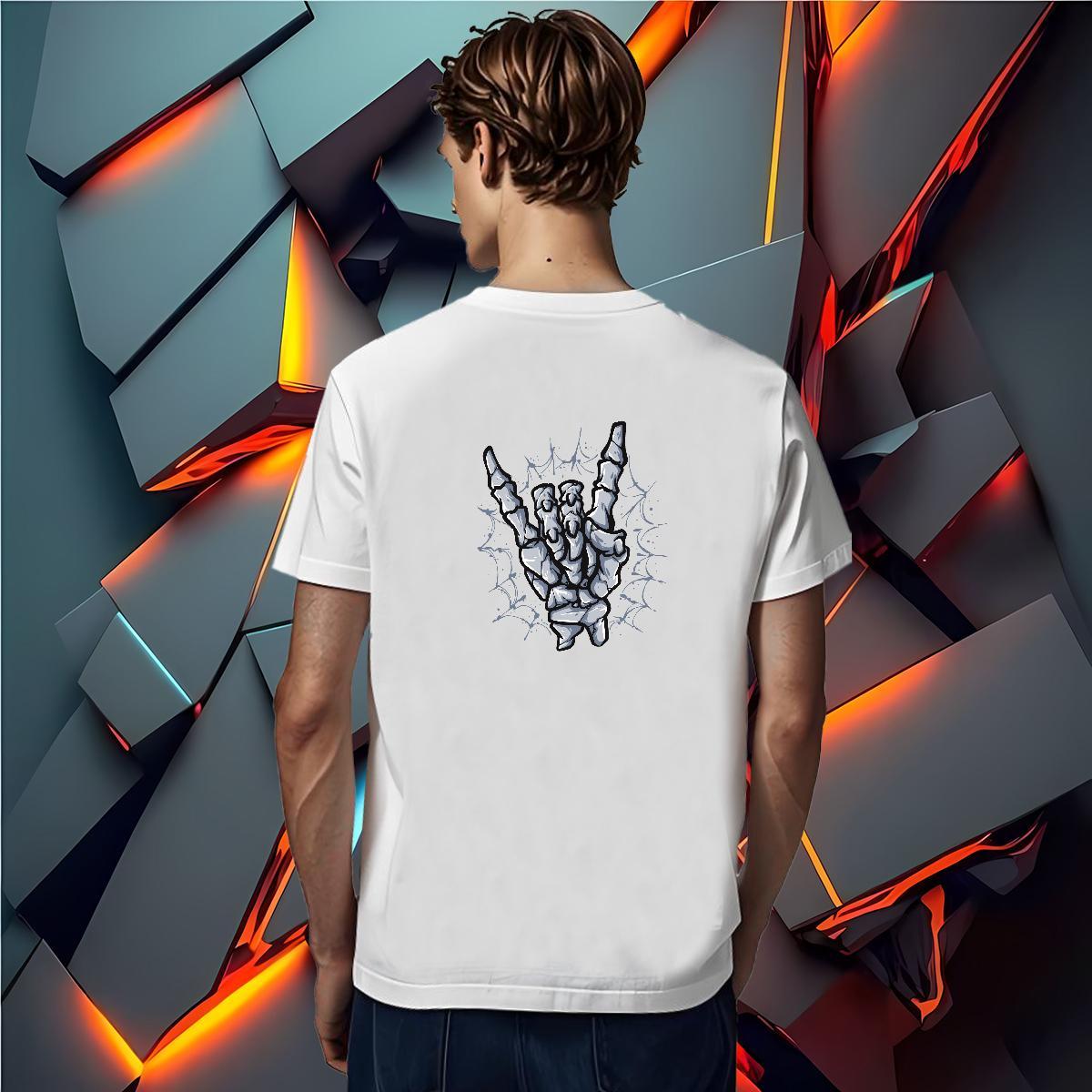 High Quality T Shirts Men 230g Cotton skull Sports Casual DIY Printed Breathable Mens Tshirts Factory Direct Clothes