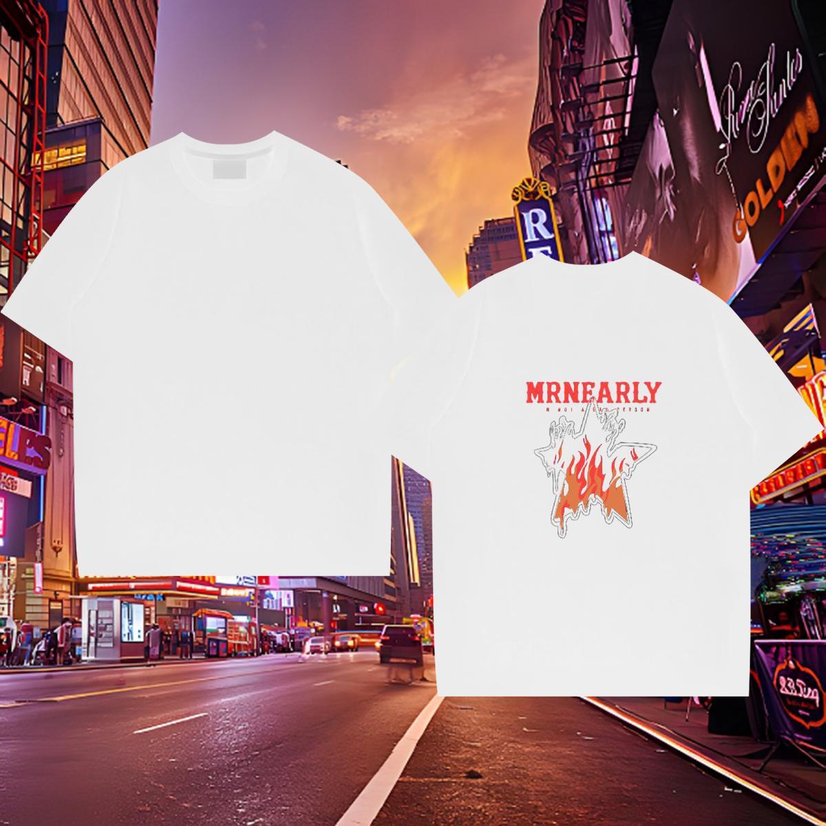 Designer Men T Shirts 230g 100% Cotton skull Spring Summer Custom Print Oversized Breathable Crew Neck Couples T Shirts Fashion Wear