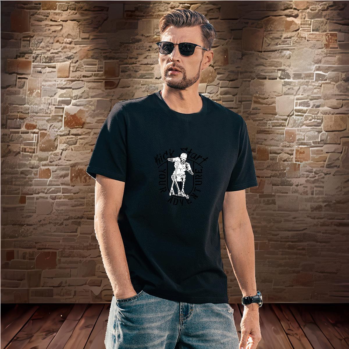 Designer T-Shirts for Men 100% Cotton 230g skull Home Outdoor DIY Printed O-Neck Short Sleeve Tshirts Custom Top Tees
