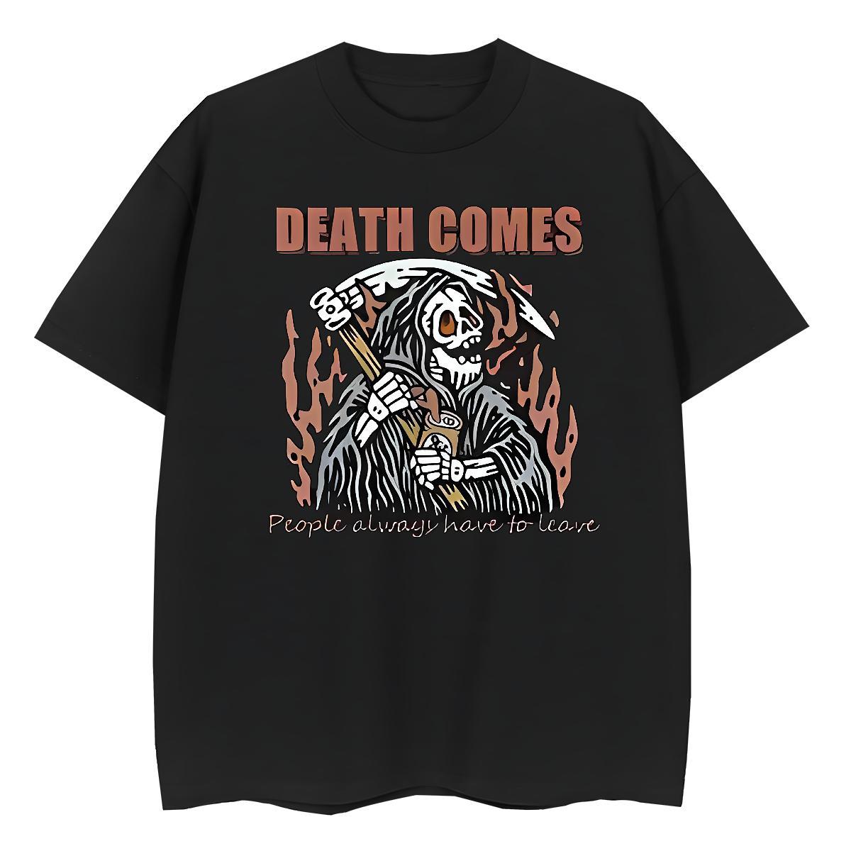 Wholesale T-Shirts for Men 230g Cotton skull Spring Summer Custom Printed O Neck Short Sleeves Couples T Shirts Stylist Clothes