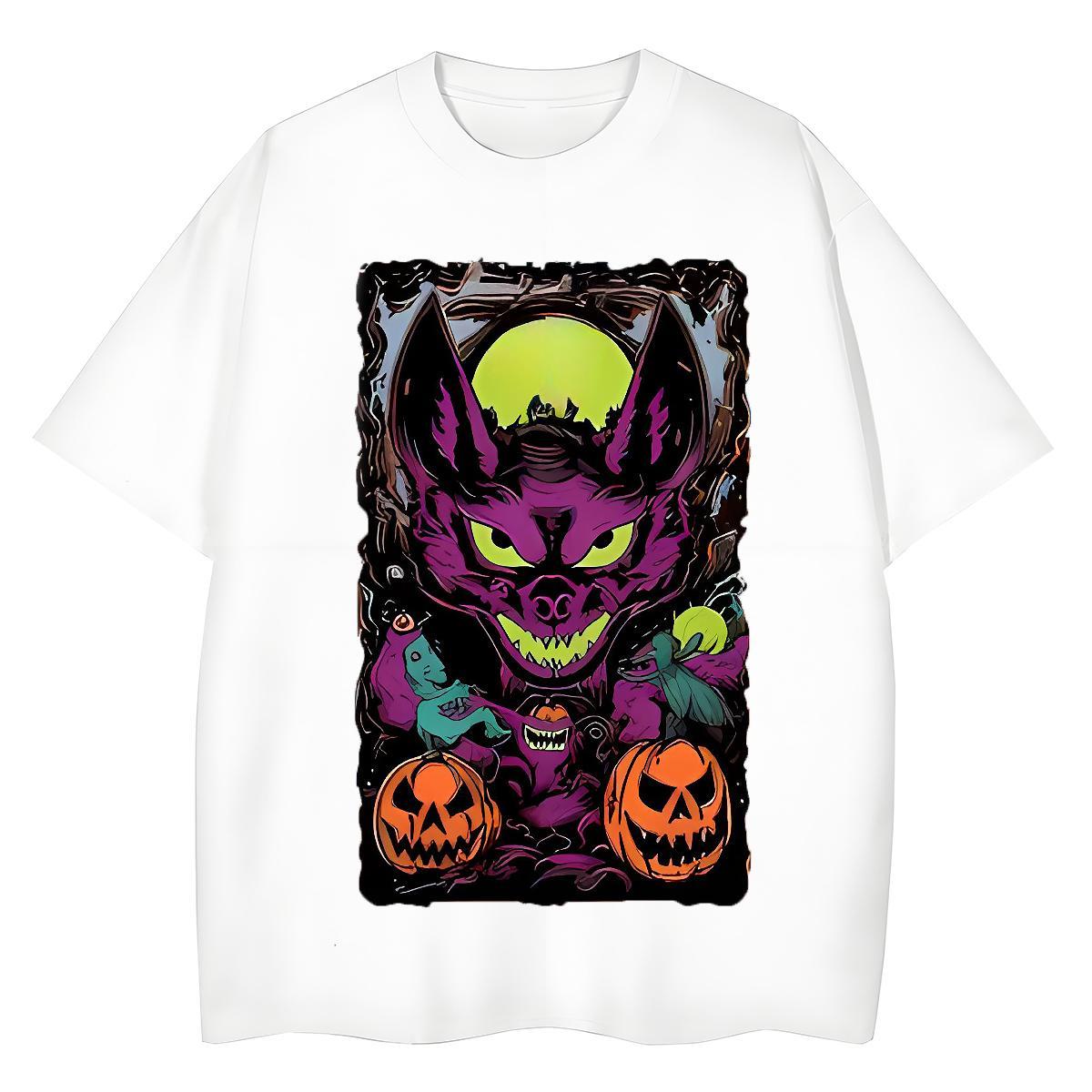 2024 DIY Men Tshirts pumpkin Street wear Hip Hop 100% Cotton 230g Tees Shirts Breathable Cool Design Men T Shirts Custom Anime
