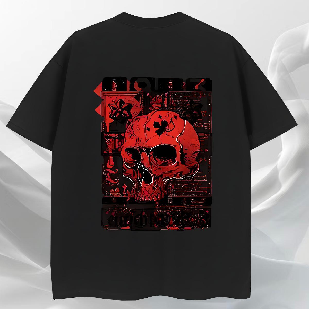 Loose T Shirt For Man 100% Cotton 230g halloween Spring Summer Custom Printing Round Neck Short Sleeve Couples T Shirts Designer Fashion Tops Tees